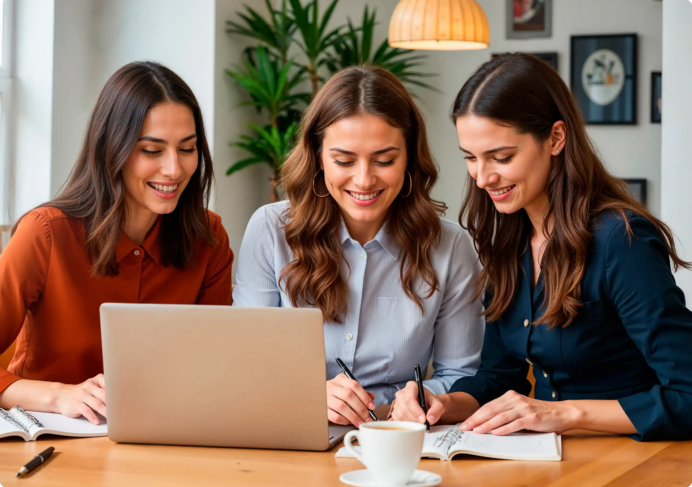 Business professionals engaged in unified communications.