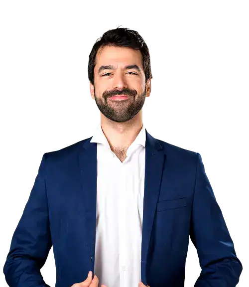 Third party risk management consultant posing confidently