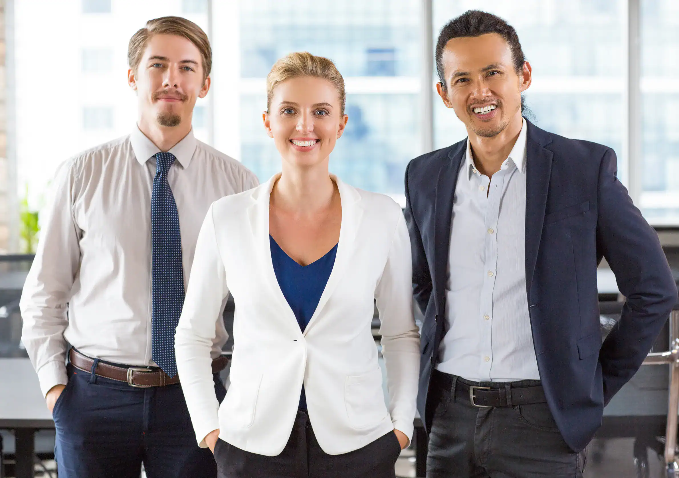 Professionals collaborating for implementing data security solutions to protect enterprise systems and sensitive information