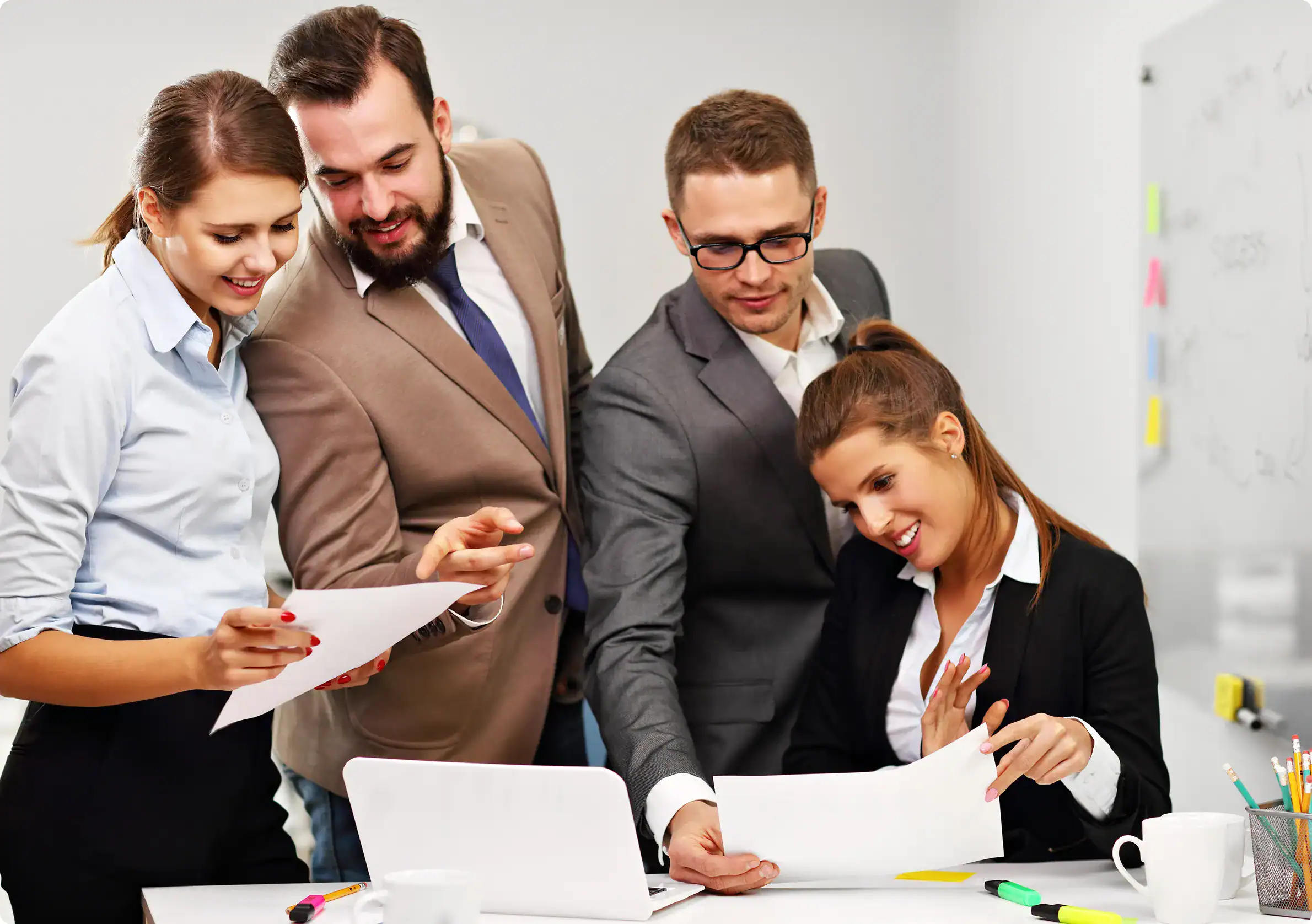 Offshore IT Outsourcing Team discussing multiple solutions for the client