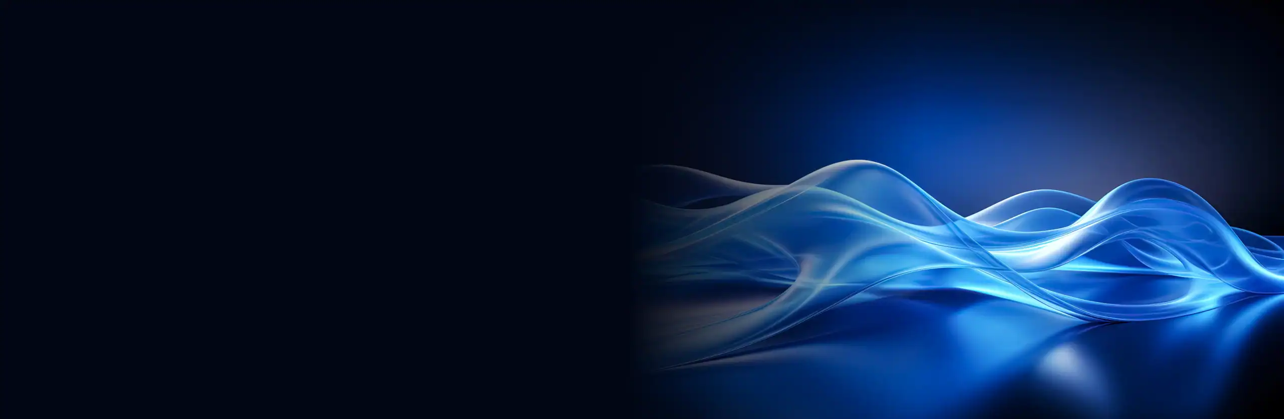 A dynamic, flowing abstract design in shades of blue and white, suggesting connectivity and innovation, for Nearshore IT Outsourcing Services.