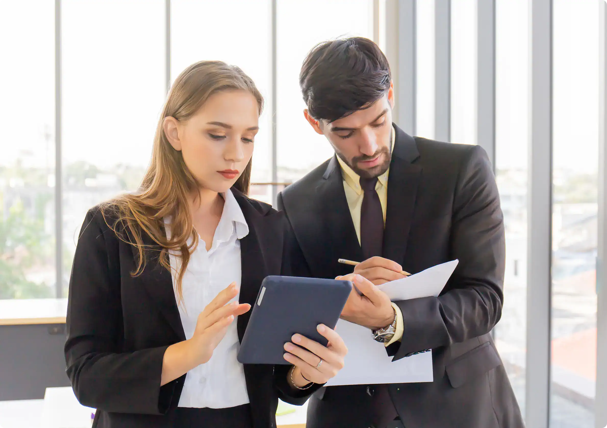 Team discussing Managed IT services for law firms